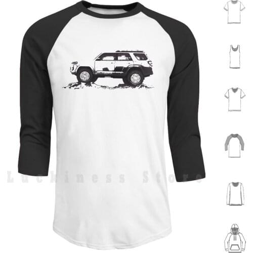 5th Gen 4runner Trd-Classic Hoodie Long Sleeve 4 Runner 4runner Trd Lifted Muddy Dirty Sketch Suv 5th Gen 4 Runner