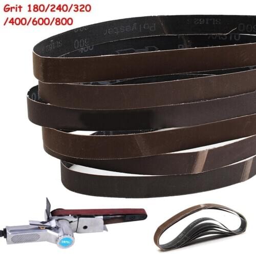 6pcs 1''x30'' 180/240/320/400/600/800Grit Sanding Belts Set Sander Power Tools 25*762mm