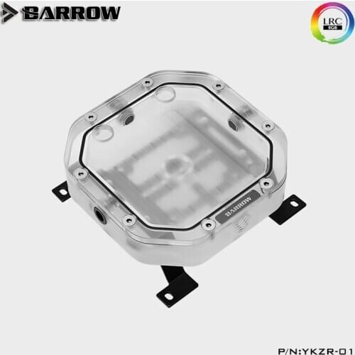 Barrow water cooling Acrylic Intelligent Tank,radiator Combined Split Reservoir Mount To 120-480mm radiator ARGB light YKZR-01