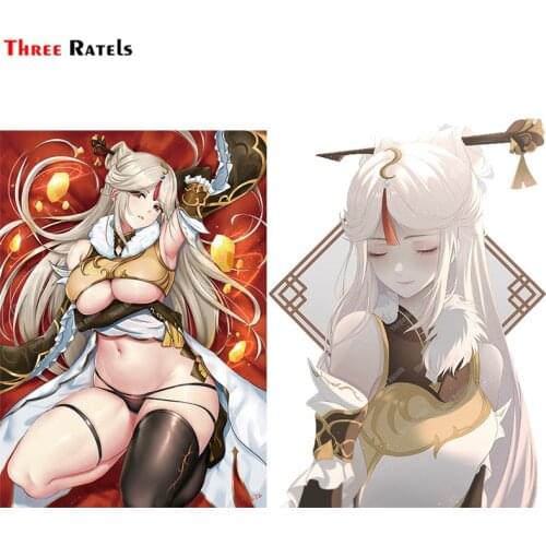 Three Ratels A359 Different Style Ningguang Of Genshin Impact Anime Game Sticker For Fuel Tank Cap&Mirror Waterproof Decor Decal