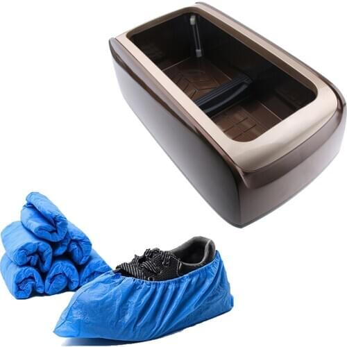 Auto Shoe Cover Dispenser Hands-free Shoe Cover Apparatus with 100 Overshoes