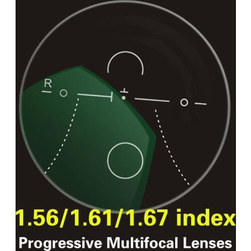CUBOJUE Multifocal 1.56 1.61 1.67 Index Resin Progressive Glasses Lens near far vision myopia/hyperopia