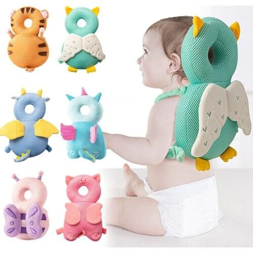 Baby Head Protector Pillow Toddler Safety Pad Cushion Back Prevent Injured Angel Bee Animal Cute Cartoon Outdoor Security Pillow