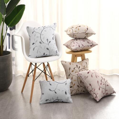 GYK106 Little Leafs Flowers Cotton Cushion Case (No Filling) 1PC Home Decor Bedroom Decorative Sofa Car Throw