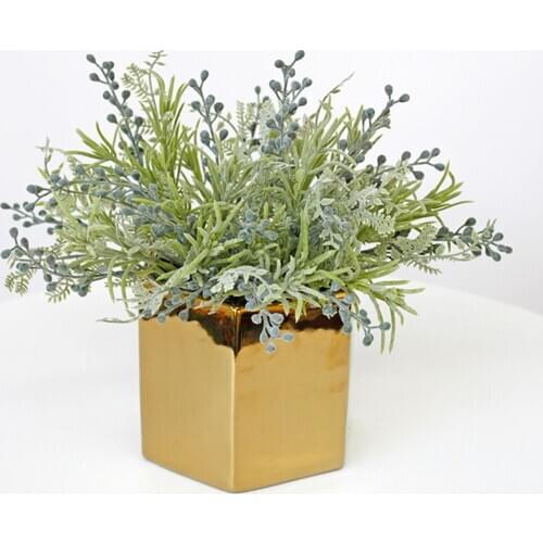 Artificial Flowers Bouquet Fake Leaves Foliage Plants Wreath Photo Props Desktop Decor For Home Christmas Wedding Party DIY