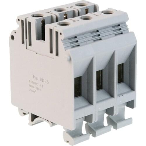 Din Rail Terminal Blocks 10Pcs UK-35 Universal Class Connector Screw Connection Wire Conductor UK35
