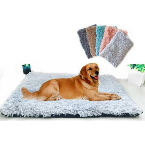 Pet Dog Bed Mat Winter Warm Plush Pad for small large Dog Cat Washable Non-Slip soft Mat Pet accessories For Dropshipping