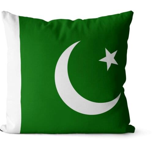 Flag of Pakistan square pillowcase pure cotton linen pillowcase party home decoration sofa cushion cover 45x45cm 40x40