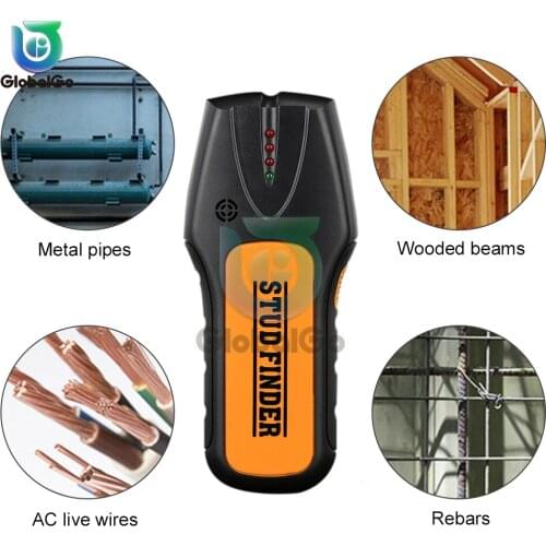 Metal Detector Find Metal Wood Studs AC Voltage Live Wire Detect Wall Scanner Electric Box Finder Wall Detector Depth Tracker