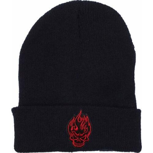 Fire the punisher Knit Hat Winter Hats Casual Beanie For Men Women Fashion Knitted Winter Hat Hip-hop Skullies Hat