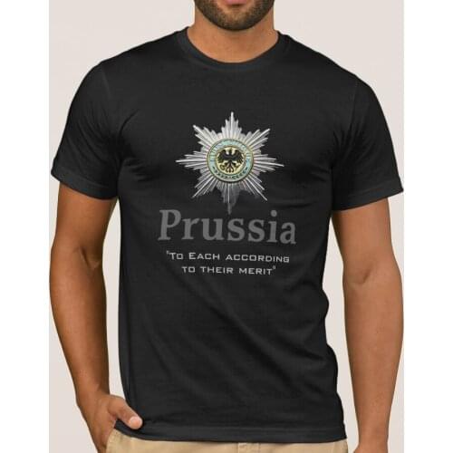 Fashion Design Prussian Motto Black Eagle Breast Star Mens Gift T-Shirt. Summer Cotton Short Sleeve O-Neck T Shirt New S-3XL