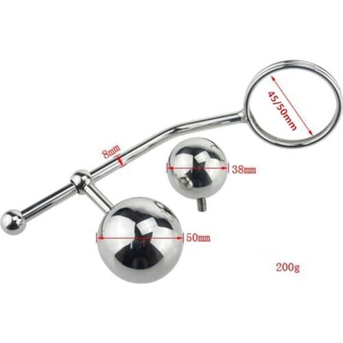 Men butt plug Anal hook Ball Chastity Belt Medical Stainless steel Adult Sex Products for Metal Fetish Anal Tail Device