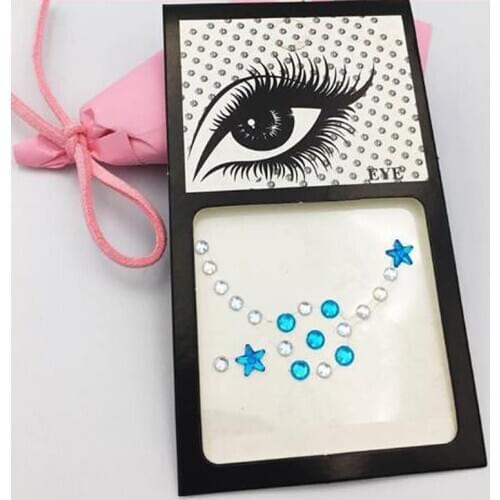 Face Crystal Sticker Eye Crafted Body Jewels Festival Temporary Tattoo Glitter
