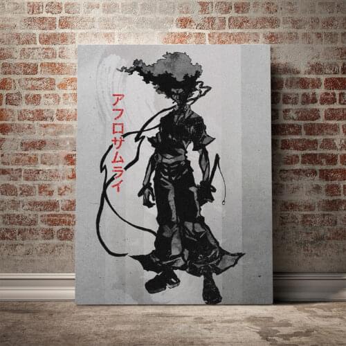 Wall Artwork Canvas Prints Painting AFRO SAMURAI Home Decoration Pictures AnimationModular No Frame For Office Poster Artwork
