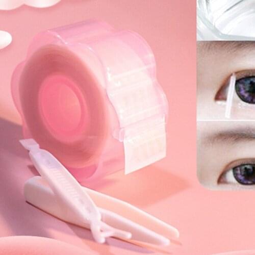Invisible Eyelid Sticker Lift Eye Magic Strips Plum Blossom Shape Reel Self Adhesive Lace Fiber Eyelid Tape Makeup Tools