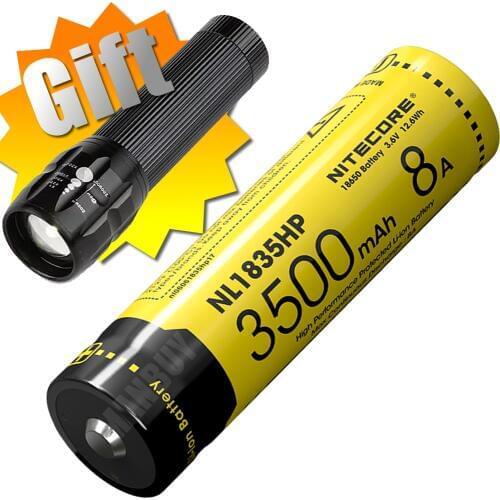 Wholesale Nitecore NL1835HP 18650 3500mAh 3.6V 12.6Wh 8A High Performance Protected Li-ion Button Top Battery High Drain Devices