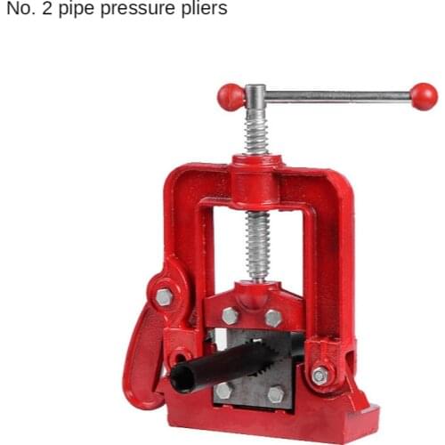 Thickening and heavy-duty pipe pressure pliers 2# pipe bench vise pipe pressure pipe pliers pipe threading machine fixture