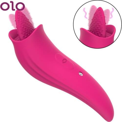OLO Tongue Licking Clitoral Stimulator Female Masturbator G -Spot Vaginal Massager 8 Modes Silicone Sex Toy for Women