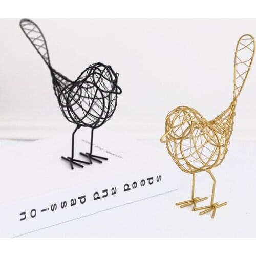 Nordic Pastoral Iron Bird Ornaments Creative and Simple Line Ornaments Gifts Metal Crafts Furnishings Living Room Decoration