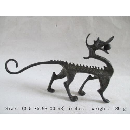 Chinas old copper dragon vintage collectibles. Dragon 14CM