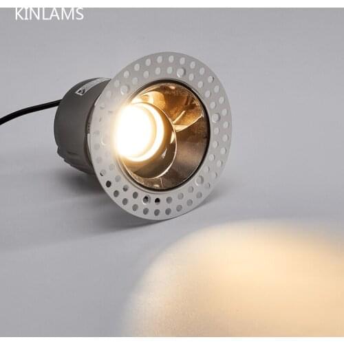 Spotlight 24° Anti-glare Led Luminaires Ceiling Light Household DecorEmbedded COB Living Room Wall Washer Without Main Downlight