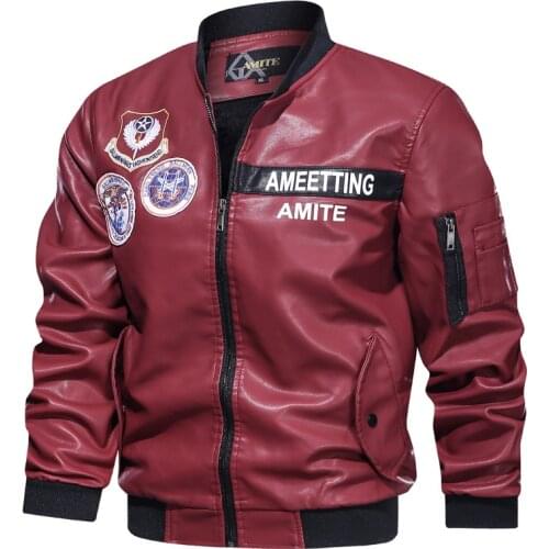 TiLeewon Men's Faux Leather Jackets