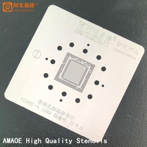AMAOE For Huawei CPU RAM HI3650 MSM8996 MSM8994 HI3660 HI3690 5G HI3680 HI3670 BGA Reballing Stencil IC CHIP Template