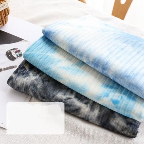 Jersey Fabric Ribbed Tie-Dyed Fashion Designer Fabric For Mens T-Shirt 45*150cm TJ1002