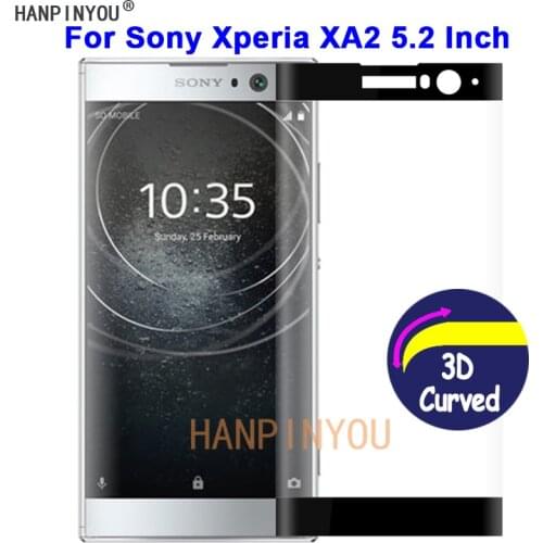 For Sony Xperia XA2 / Dual H3113 5.2" 9H Hardness 3D Full Cover Slim Toughened Curved Tempered Glass Film Screen Protector Guard