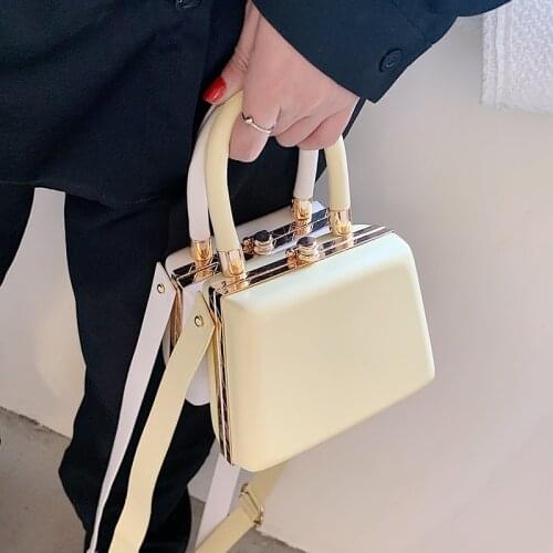 С доставкой Sweet PU Leather Women Mini Crossbody Handbag Purses Shopper Shoulder Bag with Short Handle Chain 2021 Top-Handle
