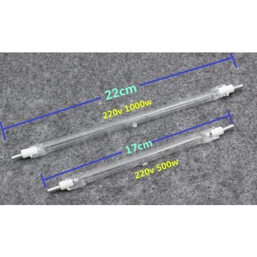 6pcs/lot Clip type Iodine tungsten lamp tube 220V 500W high temperature halogen light tube 220v 1000W Oven Heating lamp tube