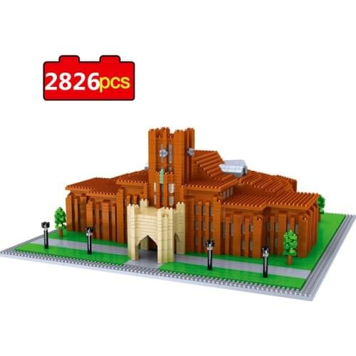 2826pcs World Architecture Tokyo University School DIY Mini Diamond Micro Building Blocks Bricks Toys for Children Gifts