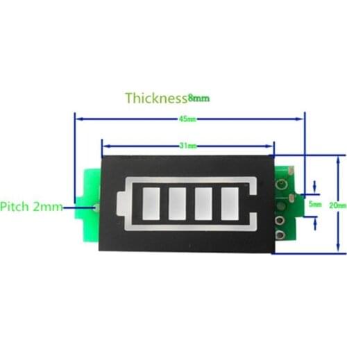 3.7V 1S 7.4V 2S 11.1V 3S 14.8V 4S Charge Level Indicator Display Voltmeter LIPO Battery Capacity Checker for RC Model DIY