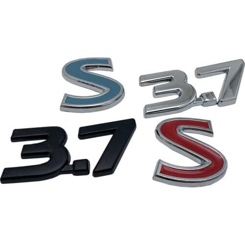 Car Styling Accessories Rear Trunk Badge Decal 3.7 Emblem S logo For Infiniti Q50 Q50L G37 G25 FX35 FX37 Body Sticker