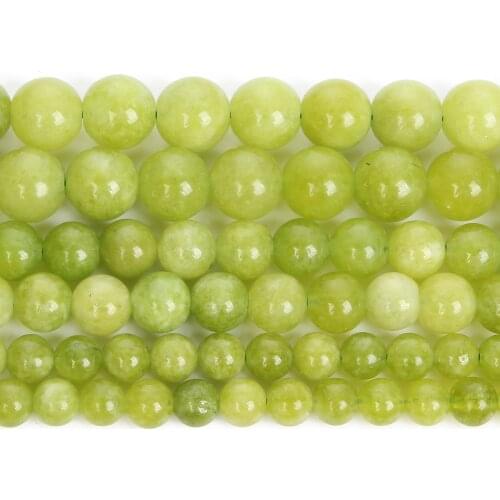 Natural Stone Beads Olive Quartz Round Loose Beads For Jewelry Making DIY Bracelets Necklace Accessories Beads 6/8/10MM