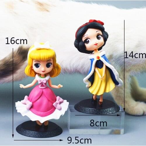 Disney Princess Solid PVC Lola Snow White Character Decoration Model Cake Doll Cartoon Birthday Baking Decoration Girl Toy