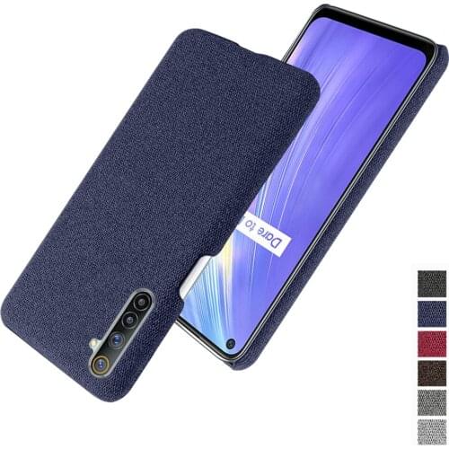 For OPPO Realme 6 7 X7 5 X50 Q2 Pro Coque Luxury Cloth Texture Fitted Phone Case For Oppo Realme Narzo 20 A C11 C12 C17 Funda