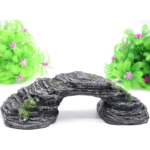 Tortoise Terrace Turtle Climbing Platform Resin Crafts Creative Landscaping Stone Bridge Aquarium Decor Fish Tank Ornament 2021