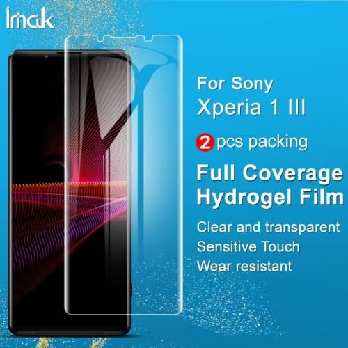 IMAK for Sony Xperia 1 III Screen Protector Full Coverage Protective Hydrogel Film for Sony Xperia 1 III