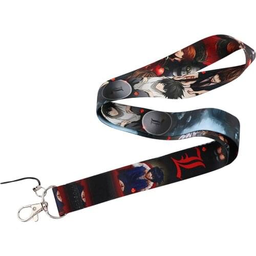 JF905 Anime Note Lanyard Keychain Lanyards for Keys Badge ID Mobile Phone Rope Neck Straps Accessories Gifts