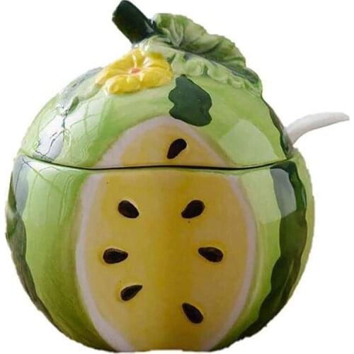 Fruit Ceramic Seasoning Pot Kitchen Supplies Household Seasoning Box Set Seasoning Bottle