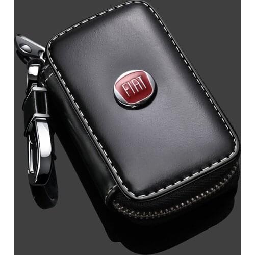 2021 For Fiat 500 500c 124 Spider 500L 500X 500e Leather Remote Car Key Case key cover Shell Protective Holder cover