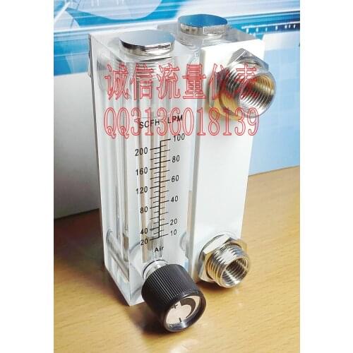 LZM-6 adjustable panel gas flowmeter 10-100LPM 20-200SCFH air flow meter