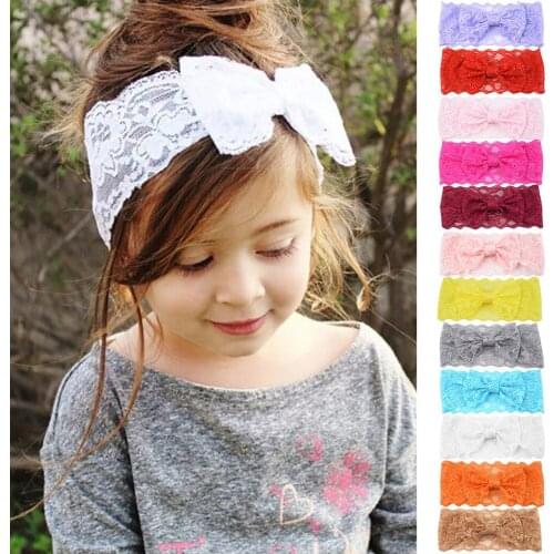 Multicolor Headband Lace Bow Exquisite Hair Band Fashion Solid Color Headband For Girl Baby Hair Accessories резинки для волос