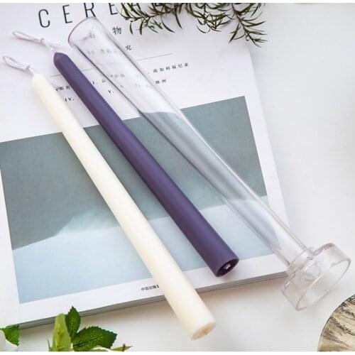 New Long Pole Columnar Acrylic Candle Mold Supplies DIY Party Aromatherapy Plastic Wax Mold Making Model Craft