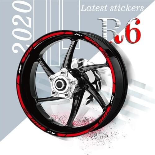 New Motorcycle inner wheel Stickers rim reflective decoration decals car accessories For YAMAHA R6 r6