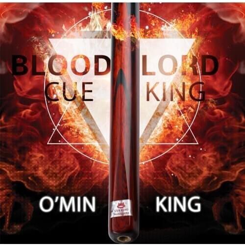 O'MIN Blood Lord 3/4 Snooker Cue Ebony Butt with Case with Extension Billiard Snooker 9.5mm Tip with Professional Cue Free Gift
