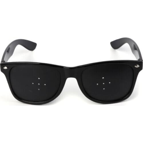 5 Holes Anti Fatigue Eyesight Vision Improve Stenopeic Glasses Eyewear New