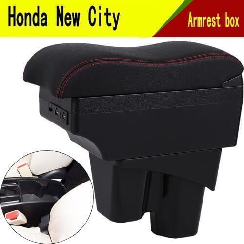 For Car Honda City Armrest Box central Store content Storage arm support elbow rest