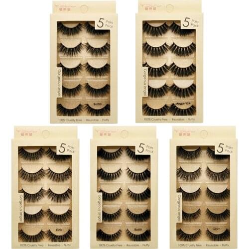 SHIDISHANGPIN 50Pairs Wholesale eyelashes natural long 3d mink eyelashes false eye lashes makeup mink lashes extension maquiagem